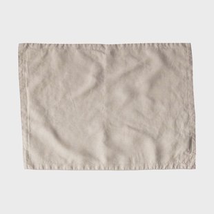 Tell Me More Tell Me More placemat linnen 35x50 cm Warm grijs