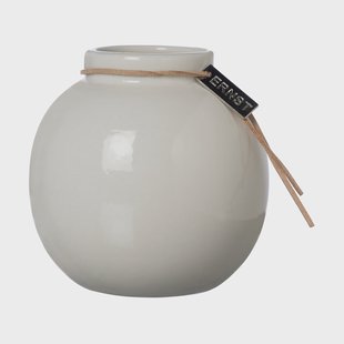 ERNST Ernst geglazuurde vaas wit Ø10 cm