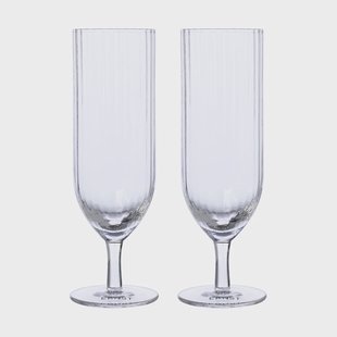 ERNST Ernst champagneglas geribbeld 2-pack Klaar