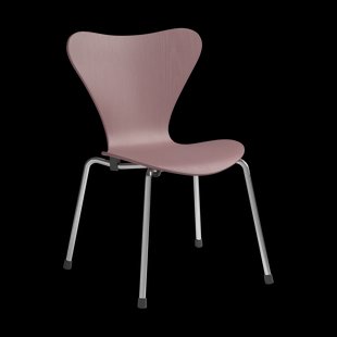 Fritz Hansen 3177 Series 7 kinderstoel Wild rose geschilderde as-chroom