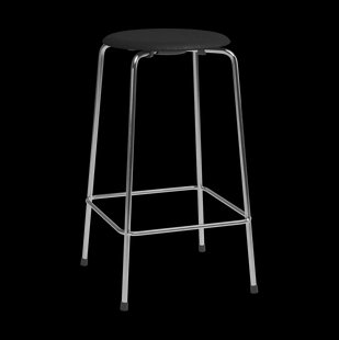 Fritz Hansen High Dot counter stool 4 poten Zwart essen-chroom