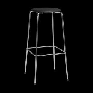 Fritz Hansen High Dot barkruk Zwart essen-chroom