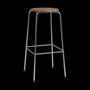Fritz Hansen High Dot barkruk Walnoot-chroom
