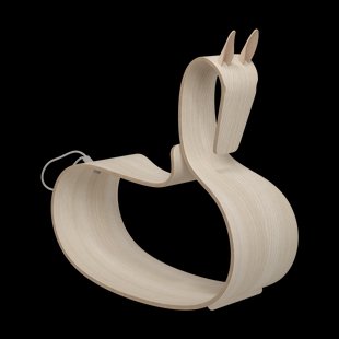 Fritz Hansen Rocking Horse hobbelpaard Blank gelakte as