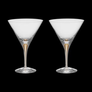 Orrefors Intermezzo martiniglas 25 cl 2-pack Goud