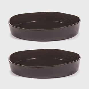 Serax La Mère diep bord M Ø23 cm 2-pack Dark brown