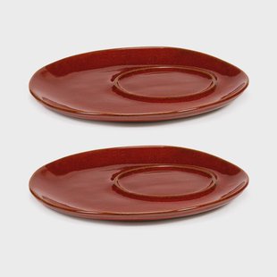 Serax La Mère schotel voor koffiekop Ø14,5 cm 2-pack Venetian red