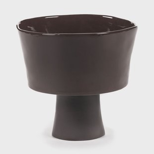 Serax La Mère schaal op voet Ø18 cm Ebony