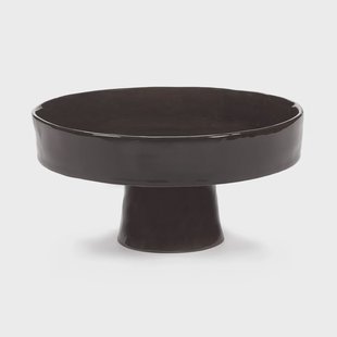 Serax La Mère diep bord op voet L Ø25 cm Ebony