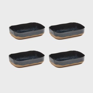 Serax La Nouvelle Table extra diepe schotel No5 L 4-pack Dark blue