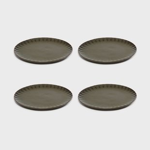 Serax Inku bord M Ø21 cm 4-pack Green