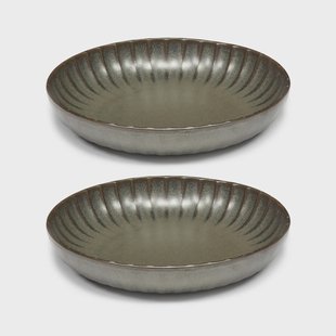 Serax Inku high bord L Ø23 cm 2-pack Green