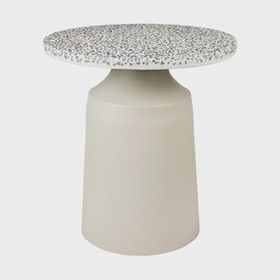 Broste Copenhagen Agari bijzettafel Ø45x45 cm Rainy day grey-black