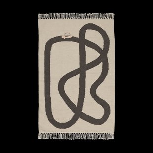 Ferm Living Lane vloerkleed 70x105 cm Off-wit-Chocolade