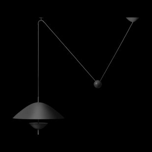 Ferm Living Lod hanglamp Zwart geblakerd ijzer