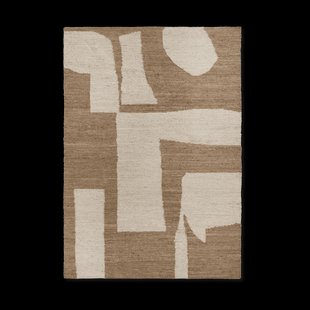 Ferm Living Piece wollen vloerkleed Off-white-Toffee, 200x300 cm