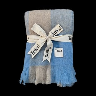 Tinted Ahlblom wollen plaid 130x170 cm Beige-blue