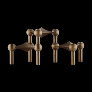 STOFF STOFF Nagel kandelaar 3-pack Bronzed brass