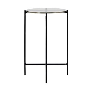 House Doctor Tamu bijzettafeltje Ø32x50 cm Zwart-glas