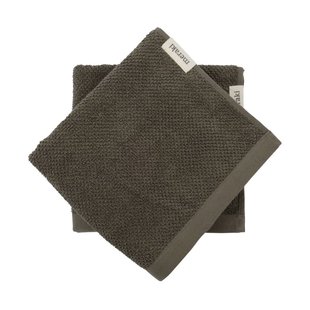 Meraki Solid handdoek 50x100 cm 2-pack Army