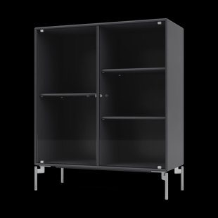 Montana Ripple II vitrinekast 69,6x82,2x30 cm Antracietpoten chroom