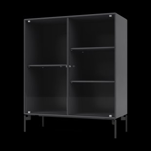 Montana Ripple II vitrinekast 69,6x82,2x30 cm Antracietpoten zwart