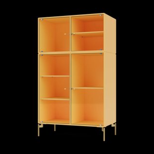 Montana Ripple III vitrinekast 69,6x117,6x38 cm Acaciapoten brass