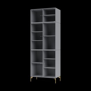 Montana Ripple IV vitrinekast 69,6x187,2x38 cm Graphicpoten brass