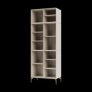 Montana Ripple IV vitrinekast 69,6x187,2x38 cm Oatpoen brass