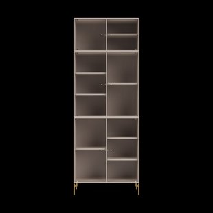 Montana Ripple IV vitrinekast 69,6x187,2x38 cm Claypoten brass