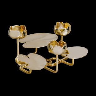 Hilke Collection Ninfea grande kandelaar Koper