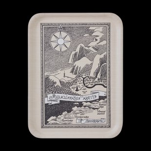 Muurla Moomin dienblad 32x42 cm Finnish Moominvalley map