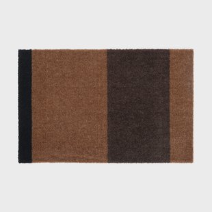 tica copenhagen Stripes deurmat horizontaal Cognac-dark brown-black, 40x60 cm