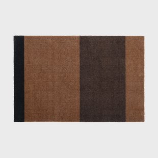tica copenhagen Stripes deurmat horizontaal Cognac-dark brown-black, 60x90 cm