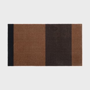 tica copenhagen Stripes gangmat horizontaal Cognac-dark brown-black, 67x120 cm