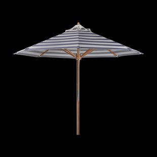 1898 Hisshult parasol Ø270 cm Blue stripe-teak