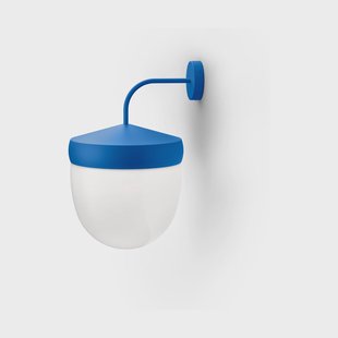 Noon Pan wandlamp frosted 30 cm Blauw Noon Pan wandlamp frosted 30 cm Blauw