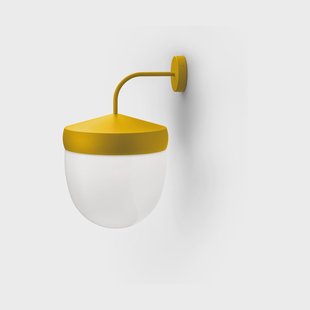 Noon Pan wandlamp frosted 30 cm Goudgeel Noon Pan wandlamp frosted 30 cm Goudgeel