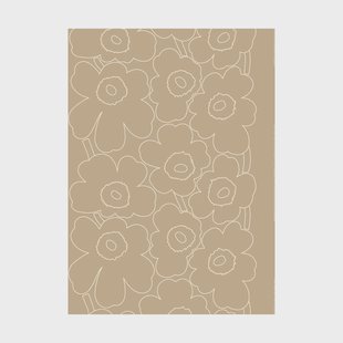 Marimekko Piirto Unikko stof ongebleekt linnen Linen-white
