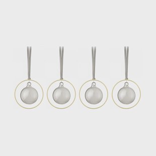 blomus KITAI kerstballen 8,5 cm 4-pack Smoke