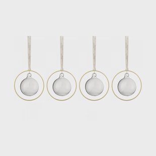 blomus KITAI kerstballen 8,5 cm 4-pack Clear