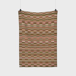 Røros Tweed Ida deken 135x200 cm Olive burgundy