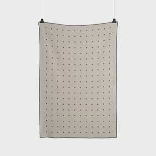 Røros Tweed Pastille deken 135x200 cm Black and white