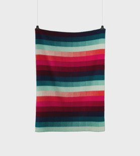 Røros Tweed Åsmund gradient deken 135x200 cm Red-turquoise