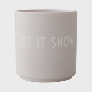 Design Letters Design Letters favoriete mok 25 cl Let it snow-pastel beige