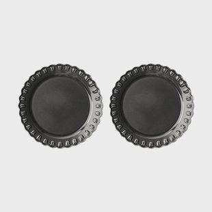 PotteryJo Tulipa bord Ø26 cm 2-pack Almost black
