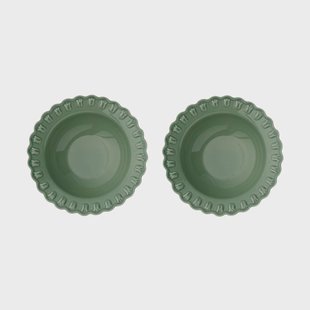 PotteryJo Tulipa diep bord Ø23 cm 2-pack Verona green