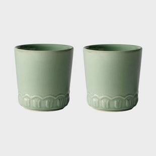 PotteryJo Tulipa beker 20 cl 2-pack Verona green
