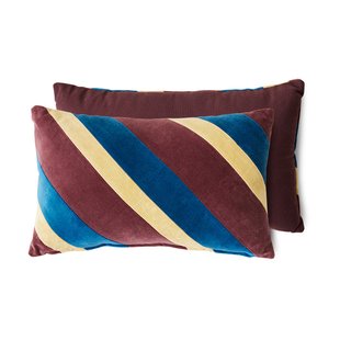 HKliving Striped velvet kussen 30x50 cm Speakeasy