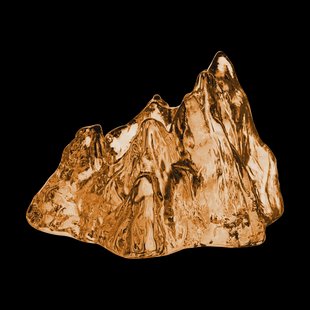 Kosta Boda The Rock waxinelichtjeshouder 91 mm Amber